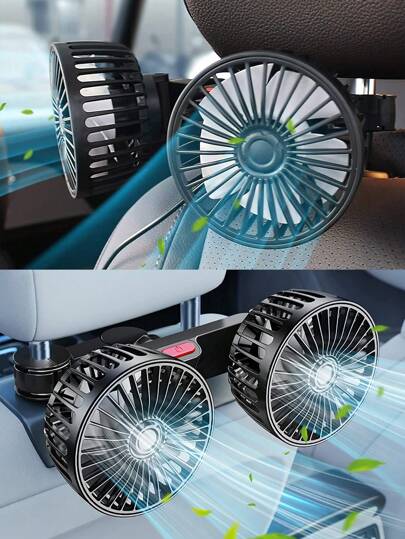 ABANICO DOBLE PARA APOYA CABEZAS DE VEHICULO MOD F4207