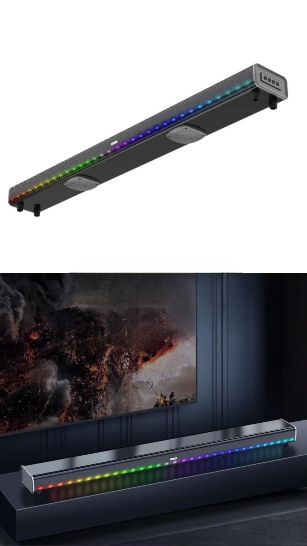 BARRA DE SONIDO BLUETOOTH CON LUCES RGB 80CM