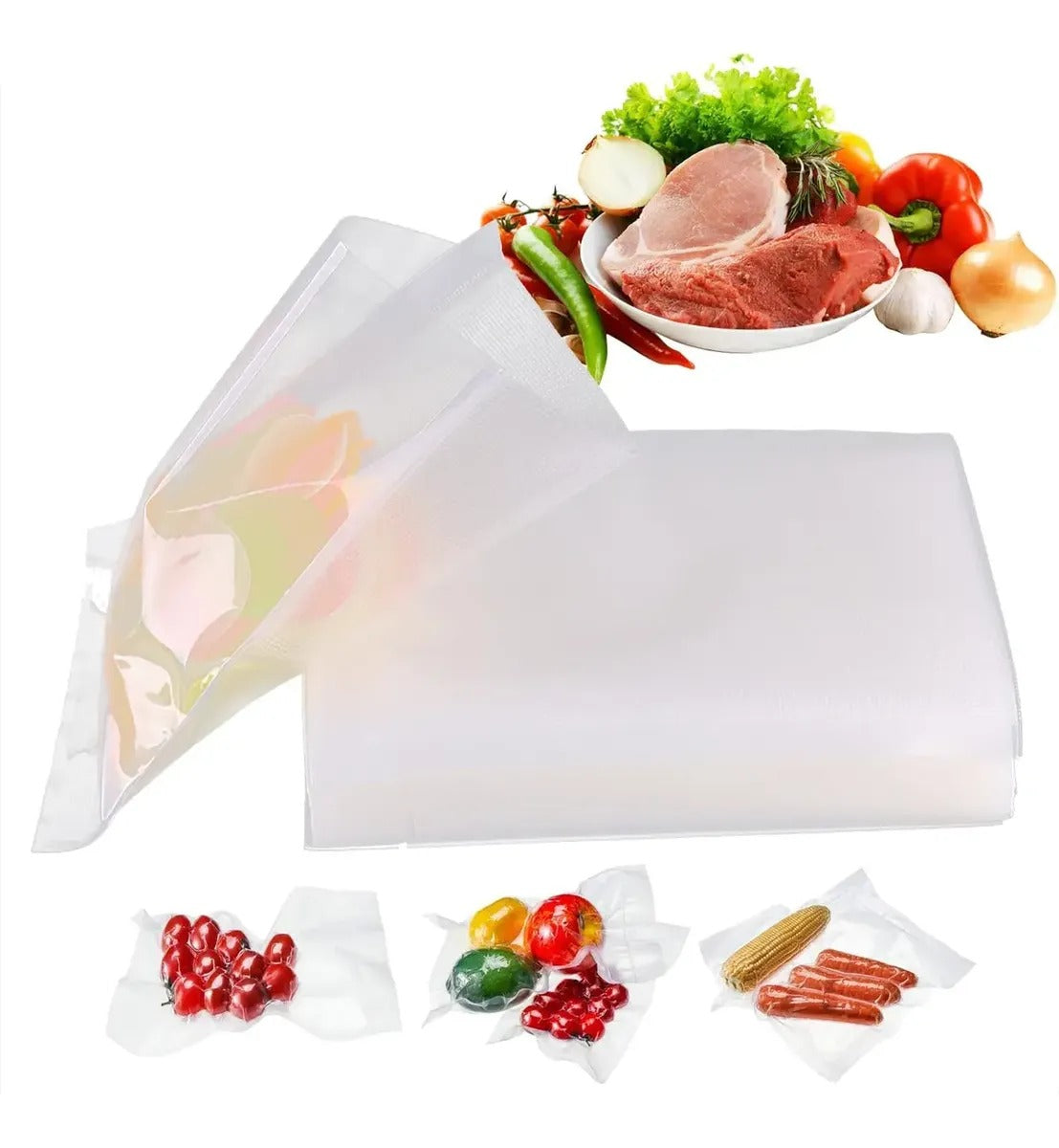 BOLSAS PARA SELLADORA AL VACÍO PARA ALIMENTOS 17x25cm