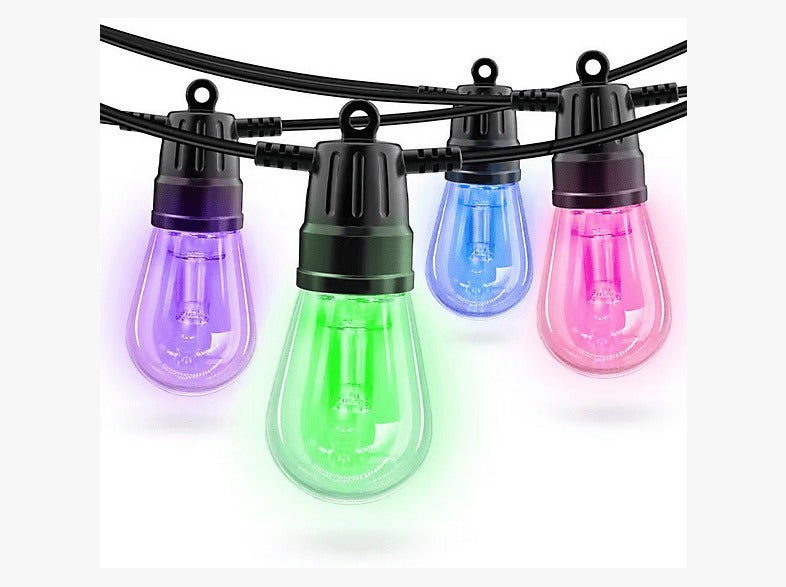 EXTENSIÓN DE BOMBILLOS 15M - 20 LUCES S14 COLORES