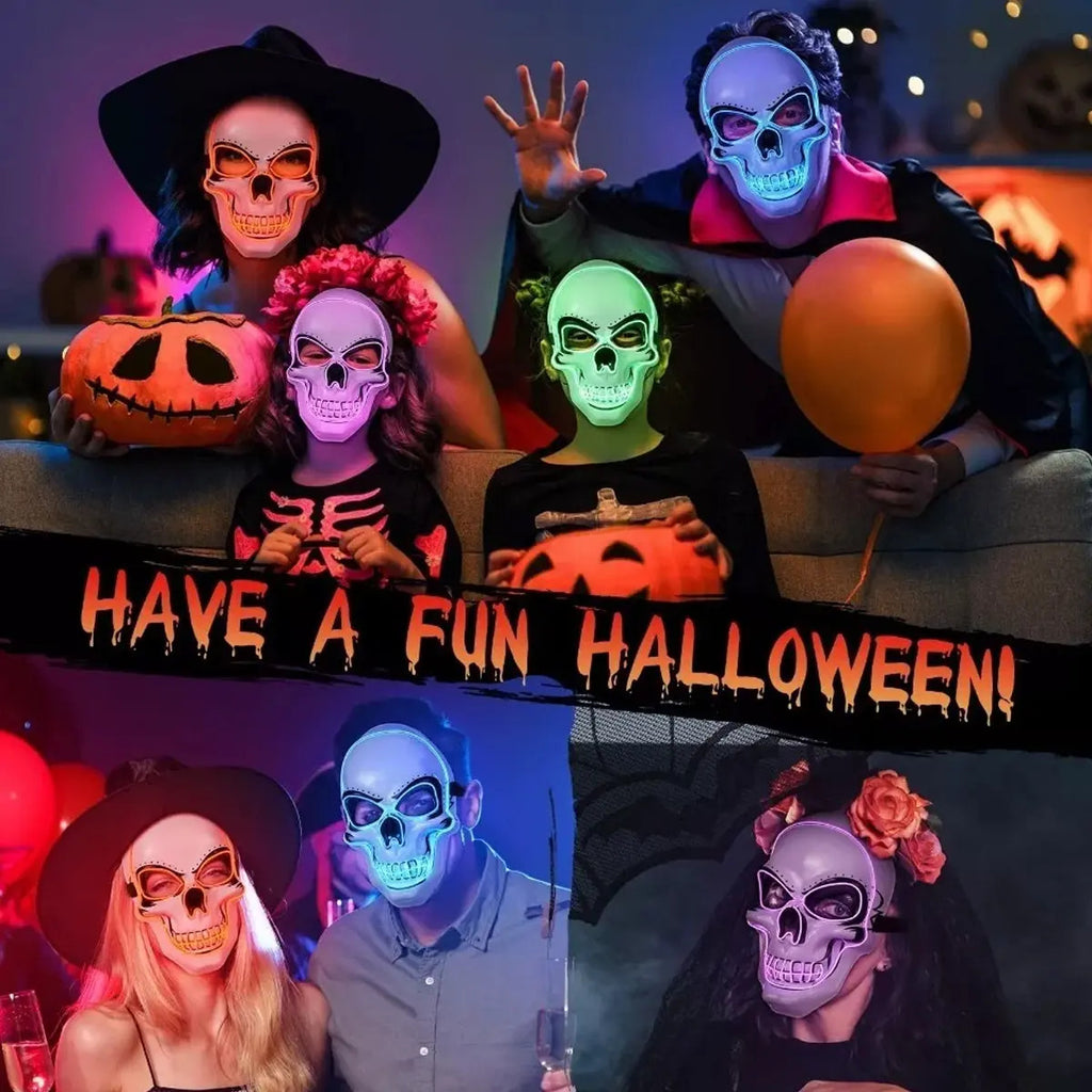 MÁSCARAS LED DE HALLOWEEN CALAVERA