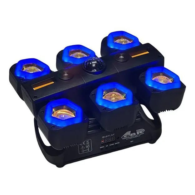 CABEZA MÓVIL DE 6 BRAZOS RGB 120W