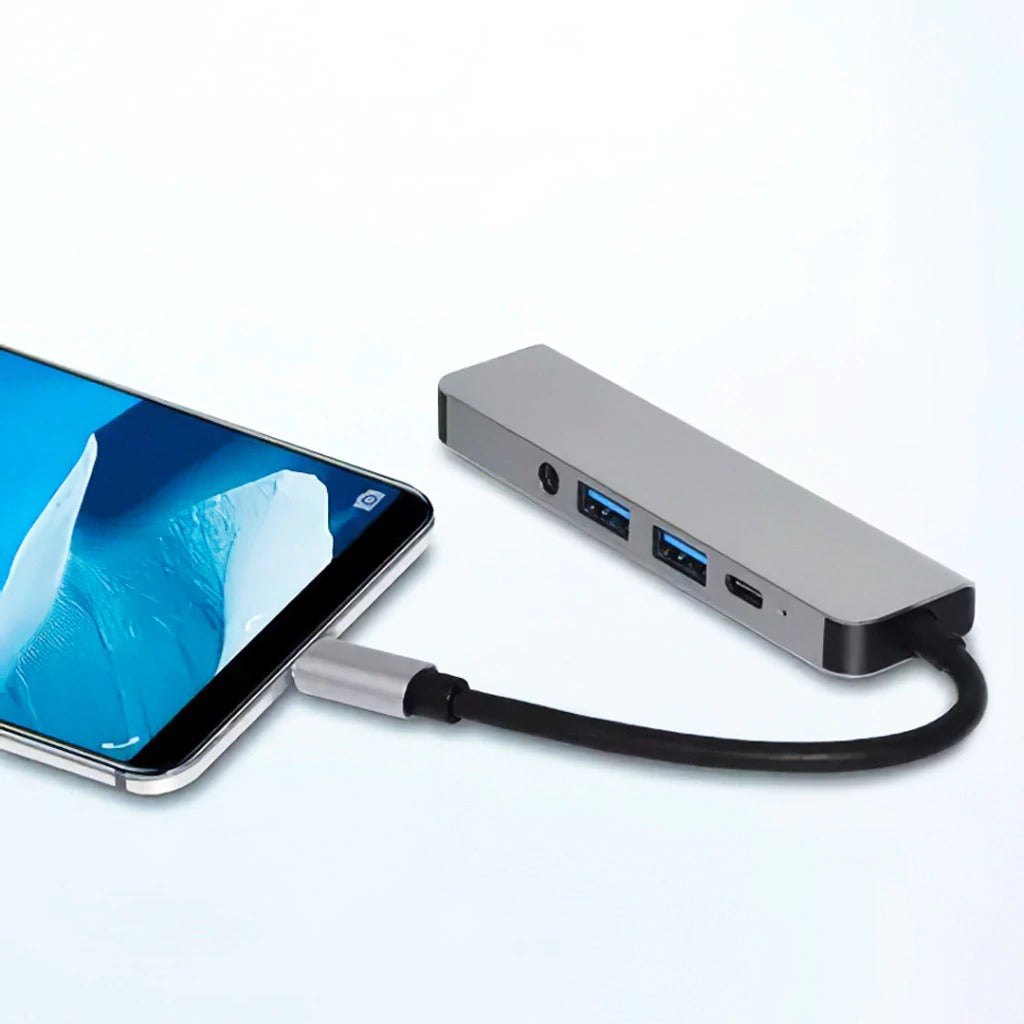 ADAPTADOR HUB USB-C 5 EN 1 MODELO BYL-2009