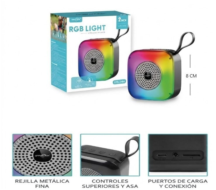 PARLANTE BLUETOOTH CON LUCES GTS-2486