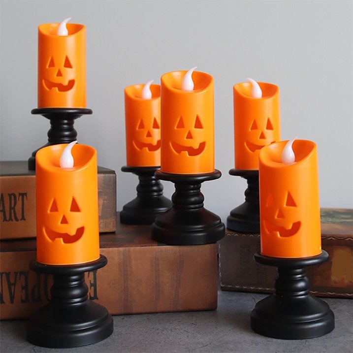 LÁMPARA LED MOD VELA (CALABAZA) HALLOWEEN