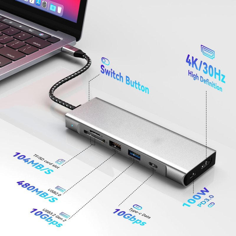 HUB USB-C MULTIFUNCIONAL BYL-2525