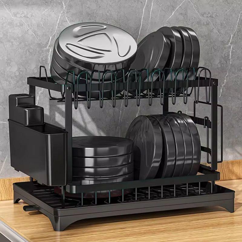 ESCURRIDOR DE PLATOS CON DRENAJE  Y PORTA VASOS