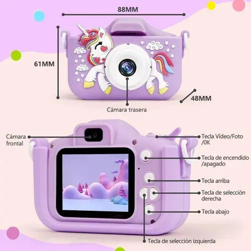 CÁMARA DIGITAL INFANTIL HD DOBLE LENTE