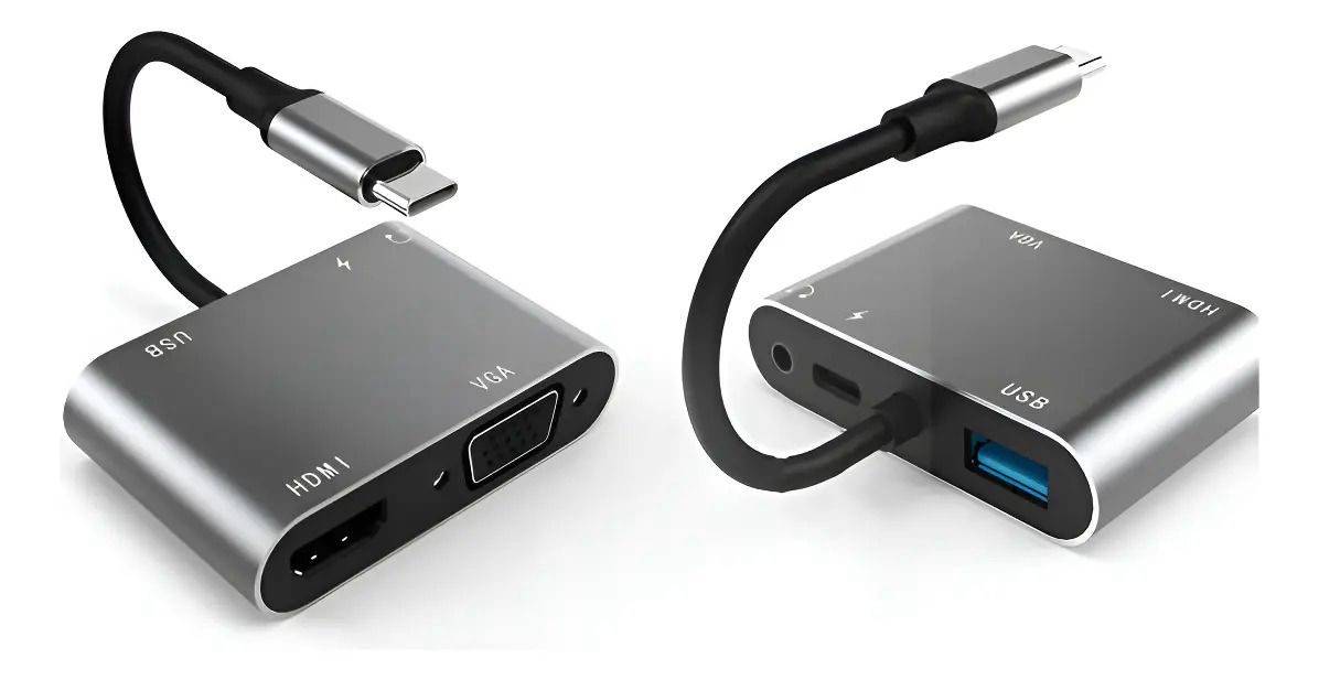 ADAPTADOR O HUB USB-C 5 EN 1 MODELO HC-11