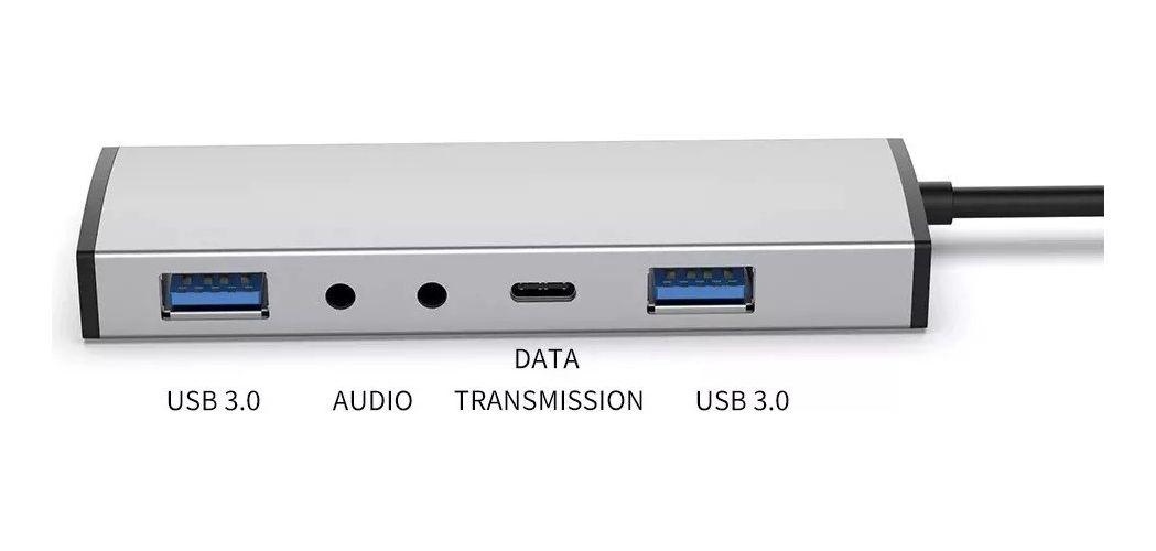 CONECTOR (HUB) USB-C 5 EN 1 MODELO CQT-309B
