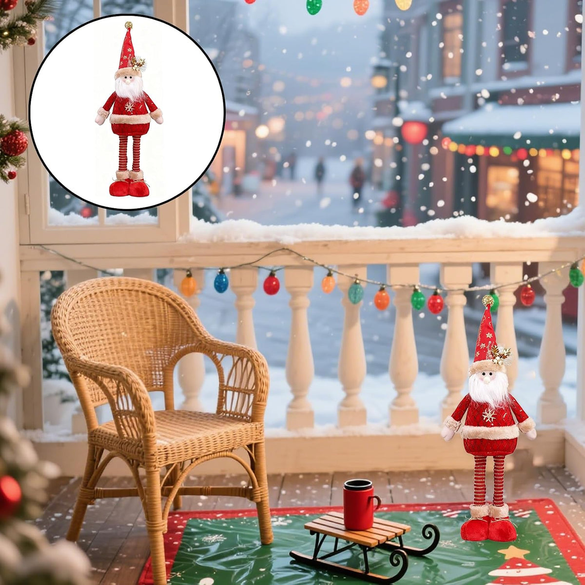 SANTA CLAUS / VIEJO PASCUERO NAVIDEÑO EXTENSIBLE ~ FEL2605014