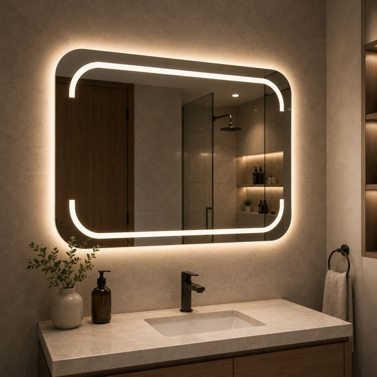ESPEJOS LED TÁCTILES PARA BAÑO HORIZONTAL