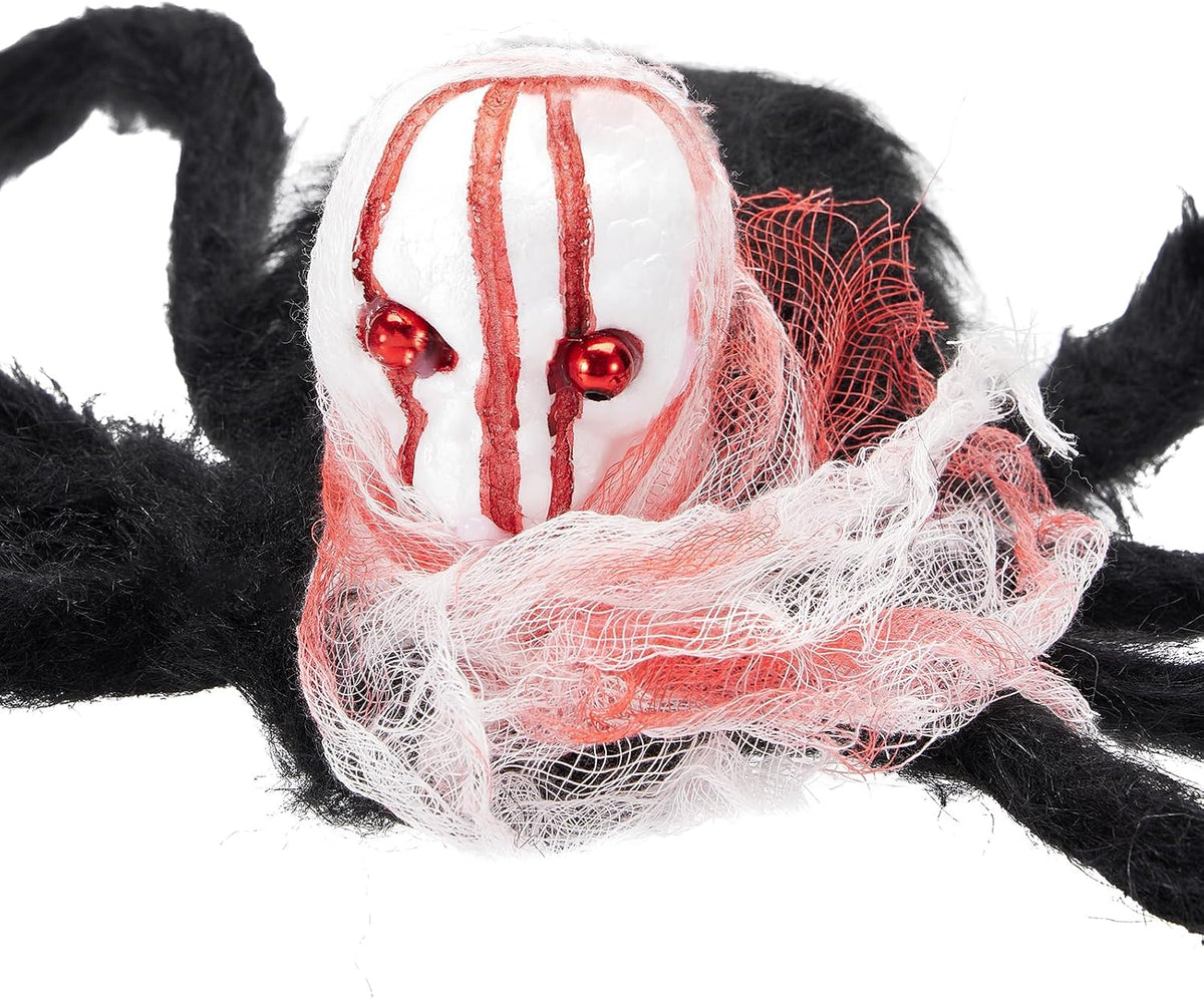 ARAÑA REALISTA CON CALAVERA 65CM