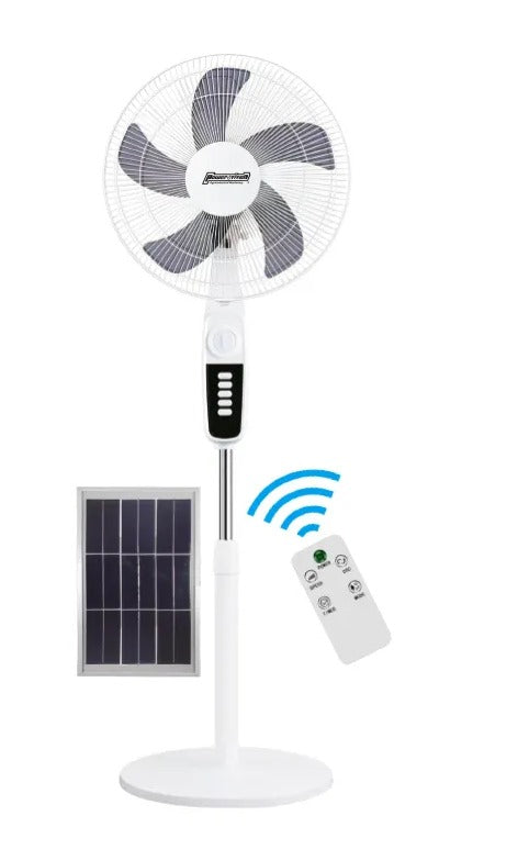 VENTILADOR CON PANEL SOLAR 16" CON LUZ SQ-FS188