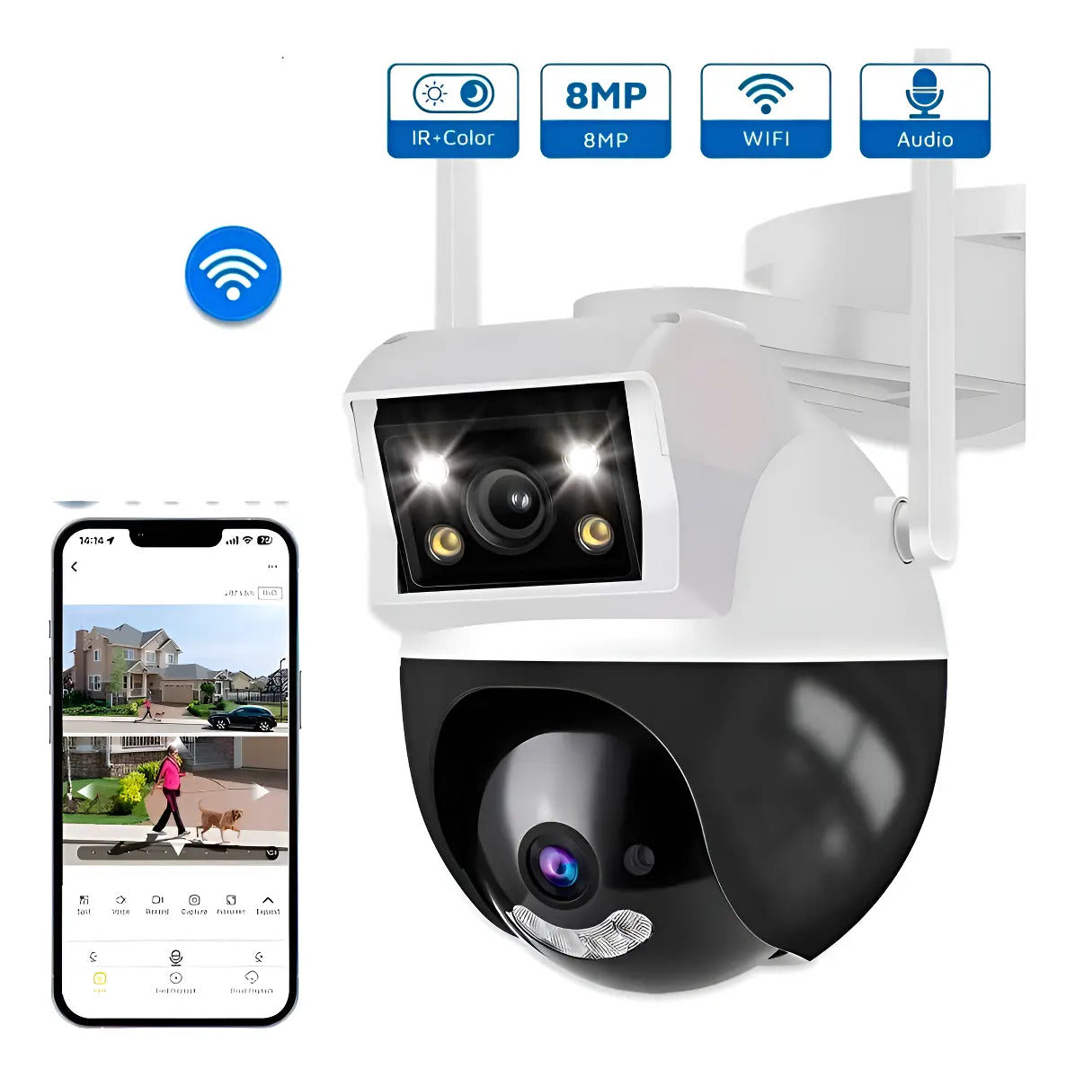 CAMARA WIFI 1080 CON 2 LENTES