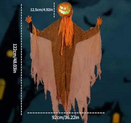 HALLOWEEN PROP HANGING PUMPKIN MONSTER 120CM
