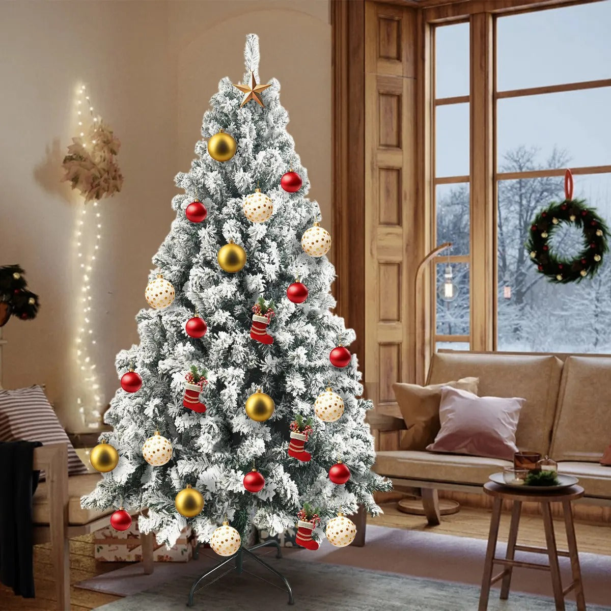 ÁRBOL DE NAVIDAD NEVADO 1.80 MTS