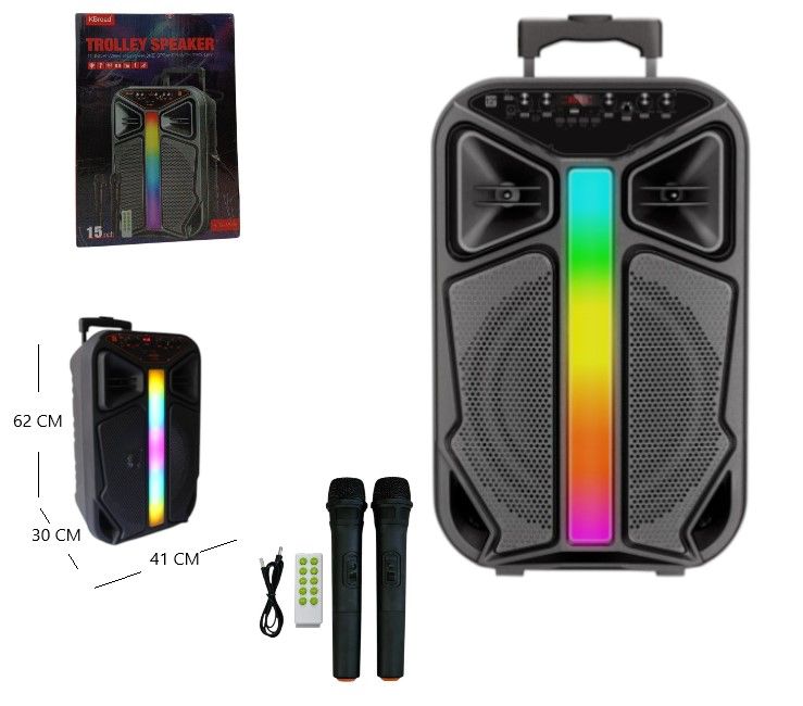 PARLANTE BLUETOOTH CON DOS MICRÓFONOS INALÁMBRICOS KTS-1849