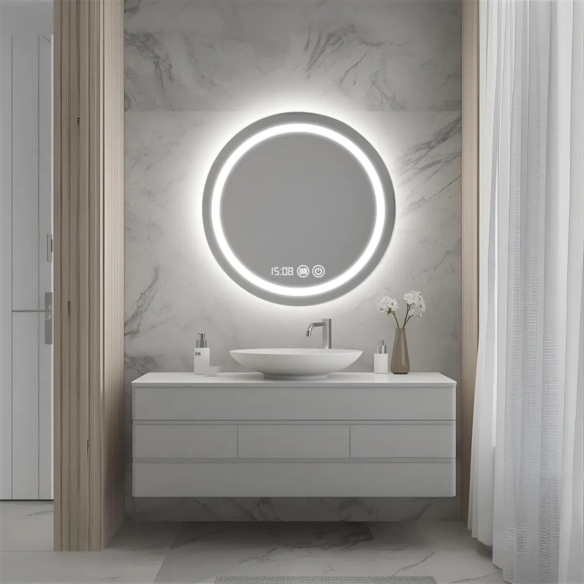 ESPEJO LED TOUCH INTELIGENTE REDONDO