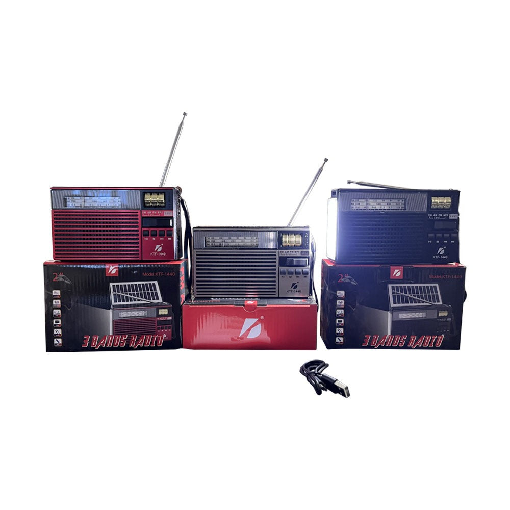 RADIO PARLANTE BLUETOOTH CON PANEL SOLAR KTF-1440