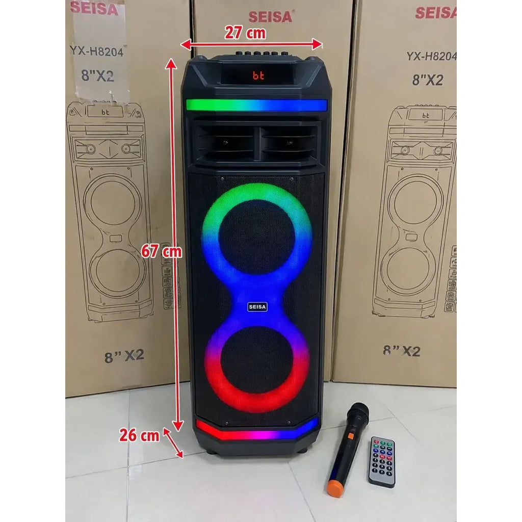 TORRE 8” PARLANTE BLUETOOTH CON MICRÓFONO AC YX-H8204