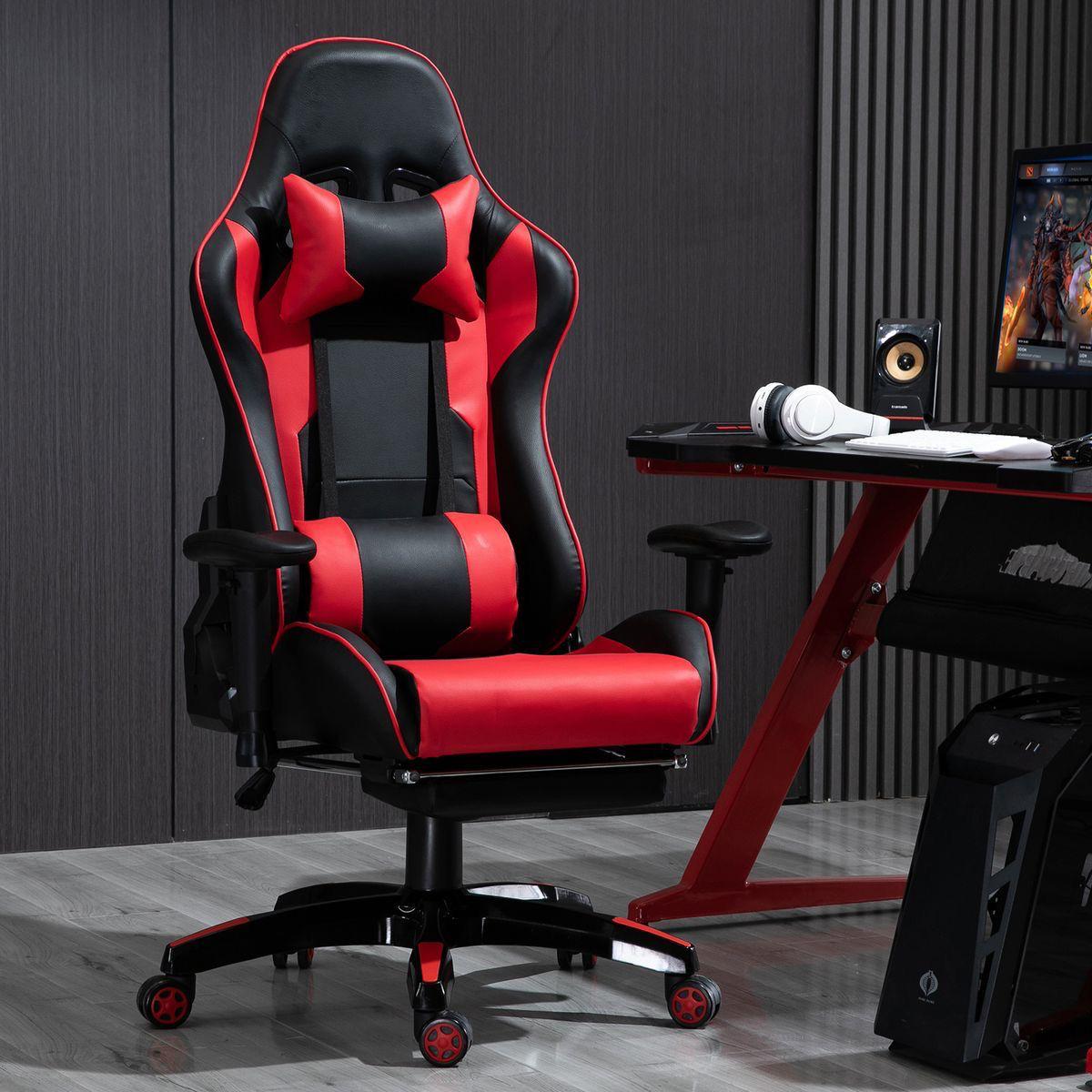 SILLA GAMER ERGONOMICA CON REPOSA PIES
