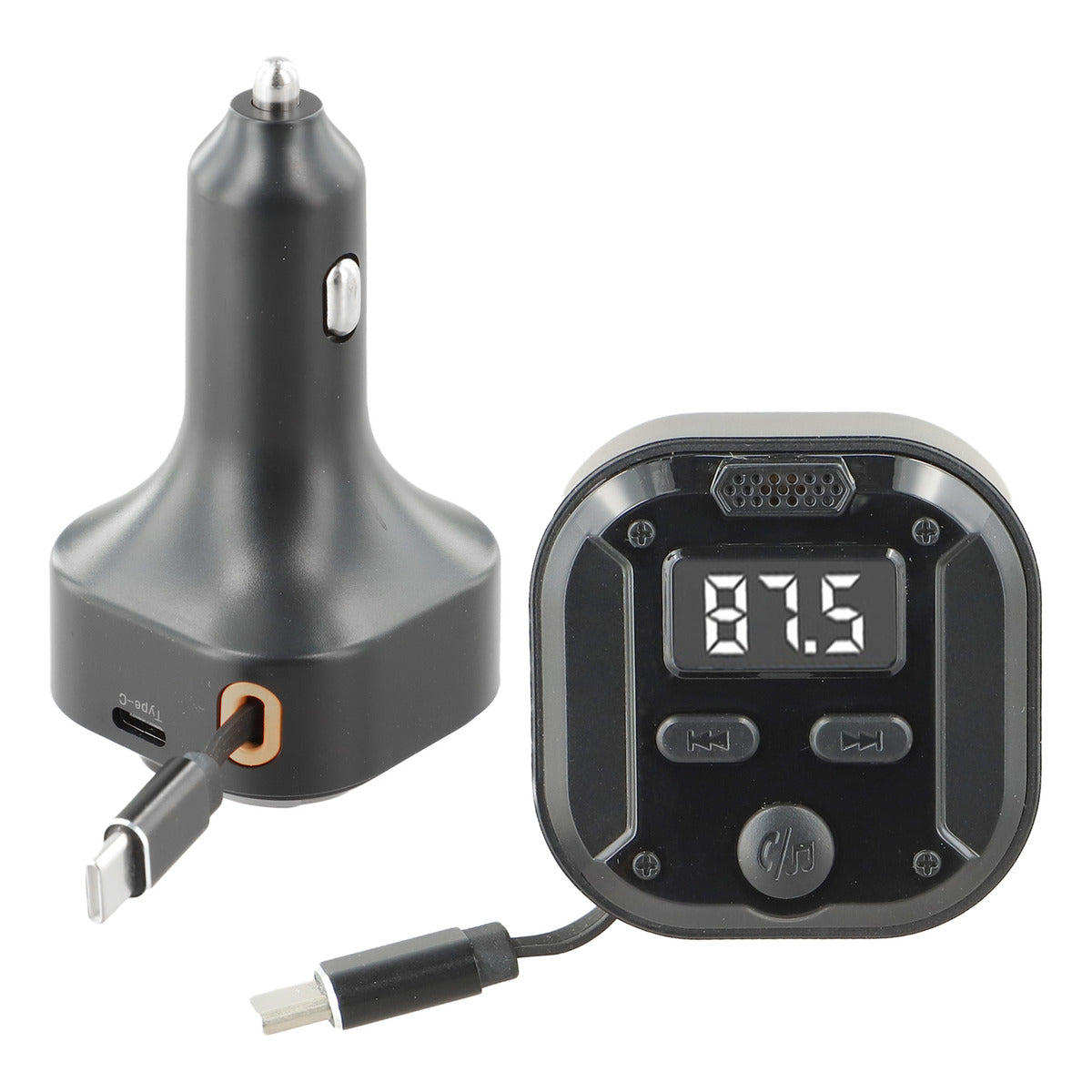 TRANSMISOR FM BLUETOOTH + CARGADOR RÁPIDO PD 45W
