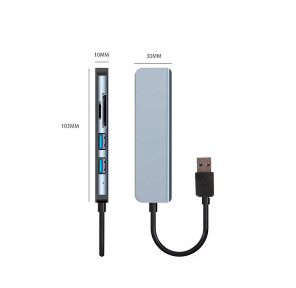 CONCENTRADOR (HUB) USB 5 EN 1 MODELO BYL-2103 U