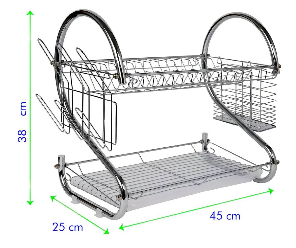 ORGANIZADOR ESCURRIDOR METALICO CON BANDEJA TIPO CISNES