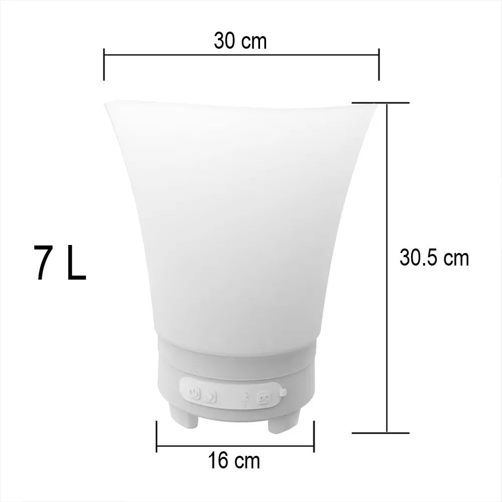 HIELERA CUBETA CON PARLANTE Y LED