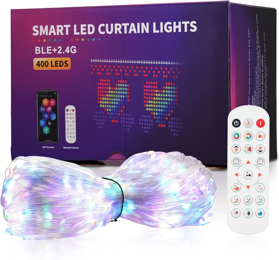 CORTINA DE LUZ INTELIGENTE CON BLUETOOTH