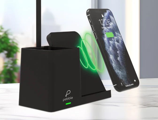 LÁMPARA DE ESCRITORIO CON PORTA LÁPIZ Y CARGA INALÁMBRICA