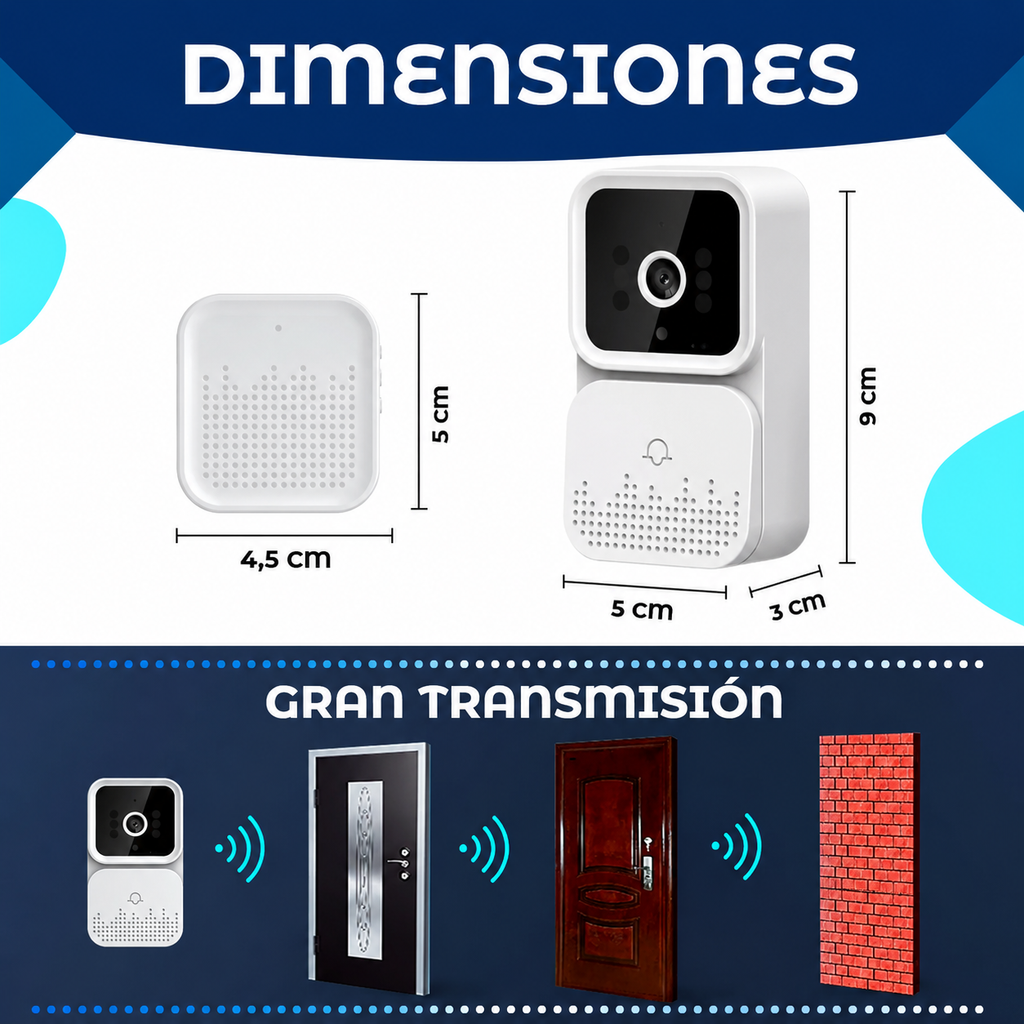TIMBRE INTELIGENTE CON CÁMARA PARA CASA