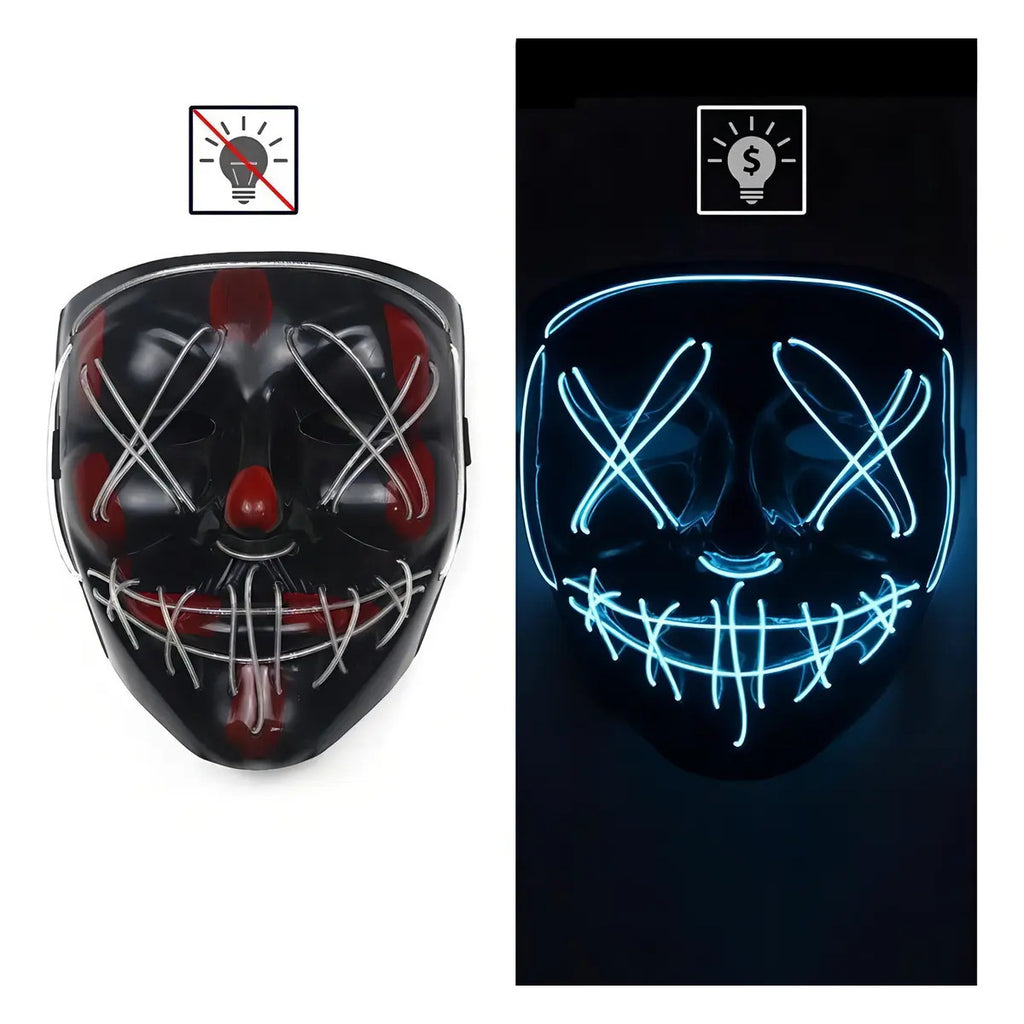 💀MÁSCARAS LED DE HALLOWEEN DISEÑO TIPO PURGE