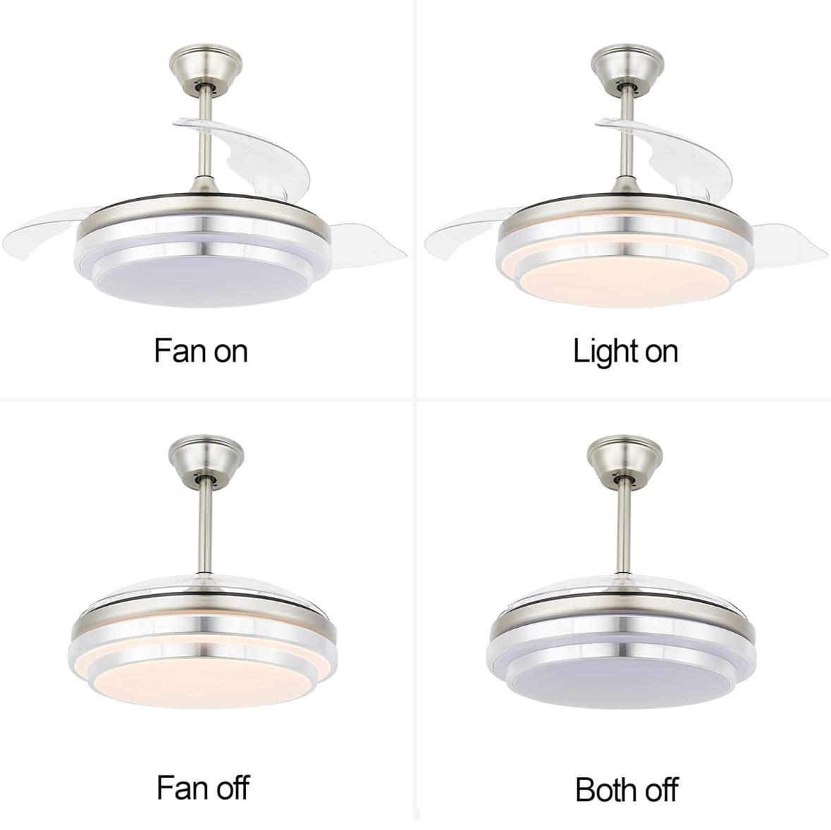 LÁMPARA DE TECHO INTELIGENTE CON VENTILADOR