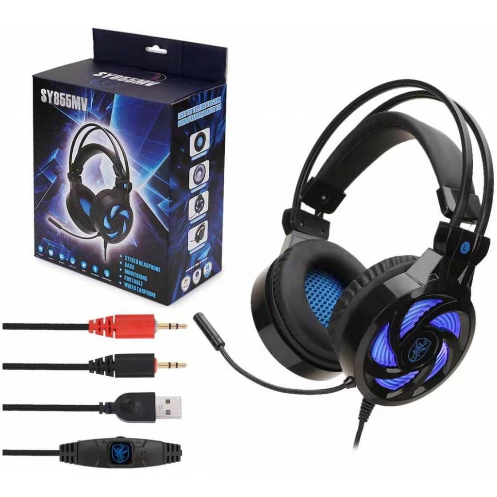 AUDIFONO CON CABLE CON LUCES  SY830MV