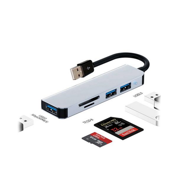 CONCENTRADOR (HUB) USB 5 EN 1 MODELO BYL-2103 U