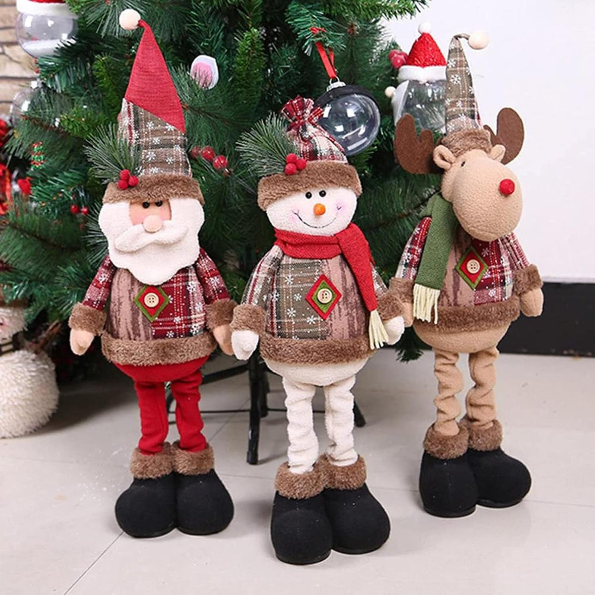 TRÍO NAVIDEÑO RENO + MUÑECO DE NIEVE + PAPÁ NOEL ~ FEL2605015