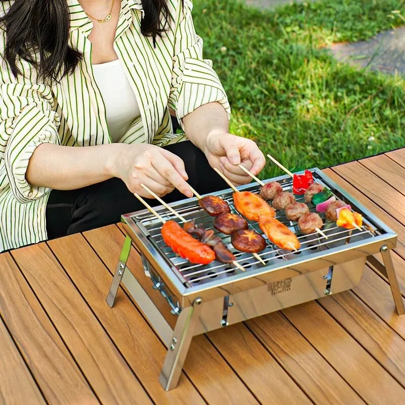 PARRILLA PLEGABLE CON GUANTES