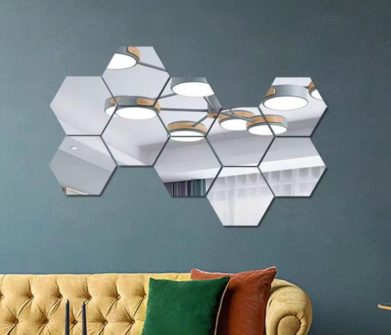 SET DE 12 ESPEJOS HEXAGONALES