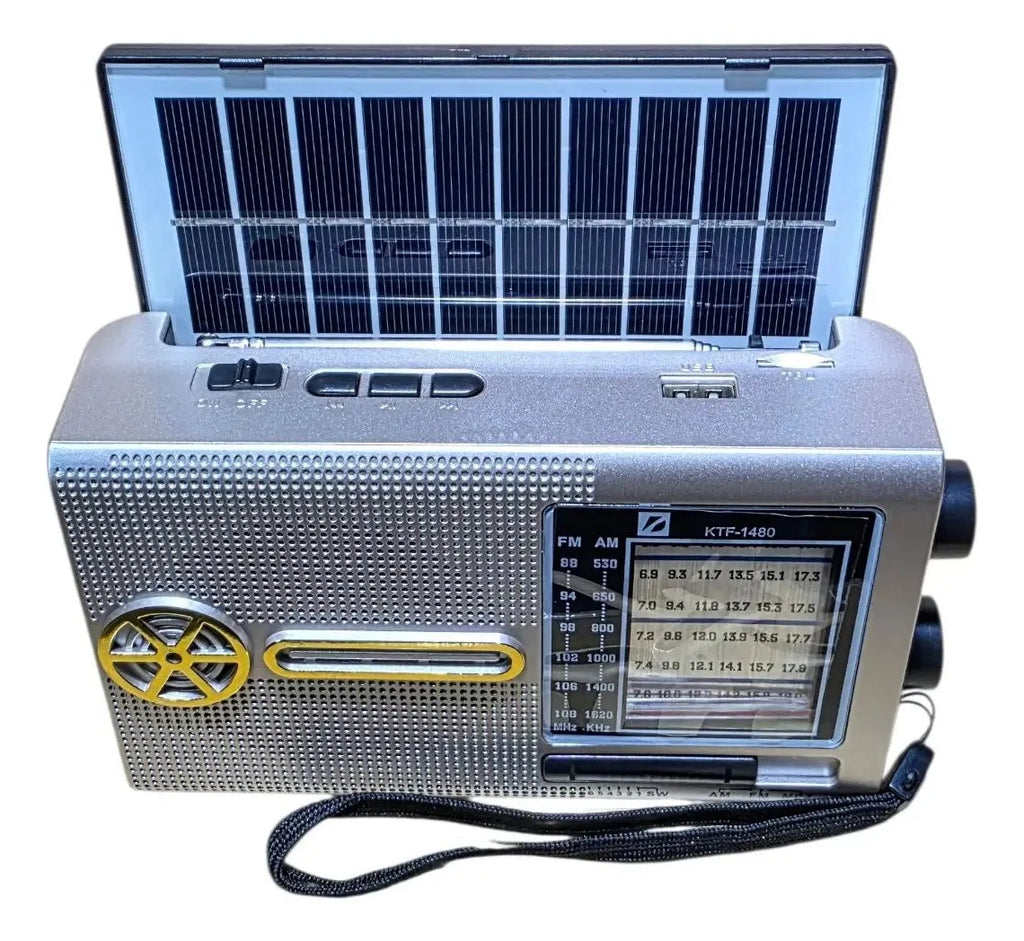 RADIO PARLANTE BLUETOOTH CON PANEL SOLAR KTF-1480