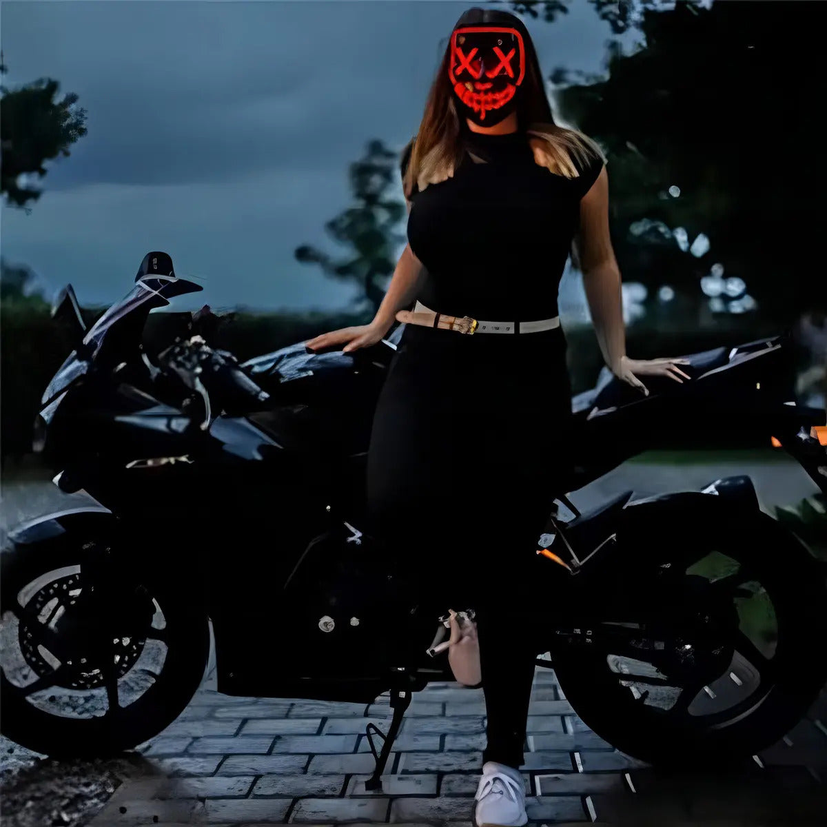 💀MÁSCARAS LED DE HALLOWEEN DISEÑO TIPO PURGE