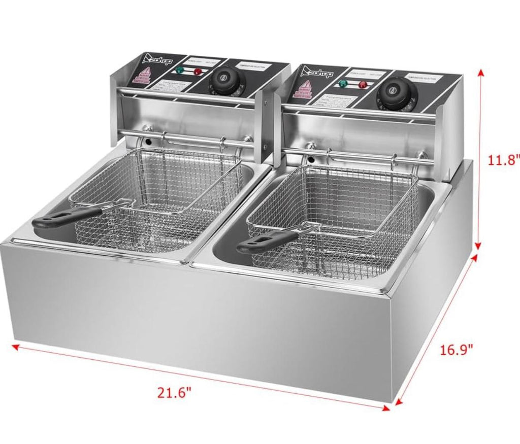 FREIDORA GYNIPOT INDUSTRIAL DOBLE 14L + 14L