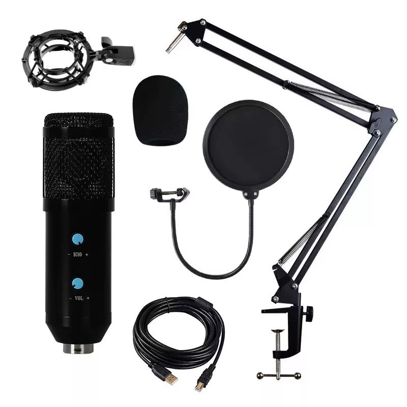 KIT MICRÓFONO USB CON CABLE Y SOPORTE BM-858TZ