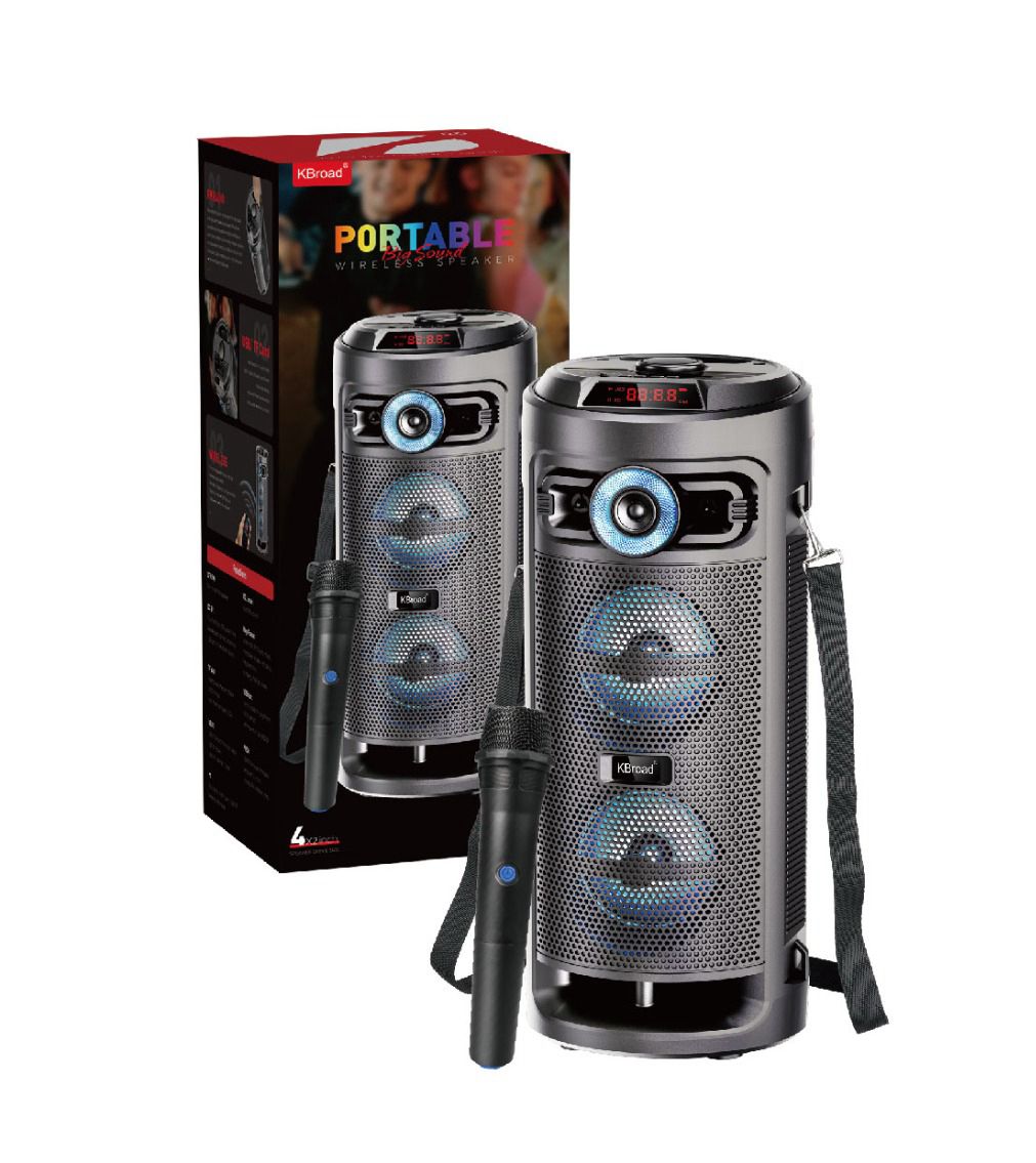PARLANTE TORRE 4” BLUETOOTH CON MICRÓFONO INALÁMBRICO KTS-2432