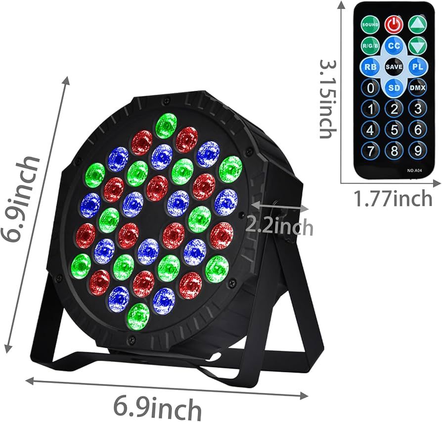 LUZ PROTÓN 18 LUCES LED RGB DMX P-18