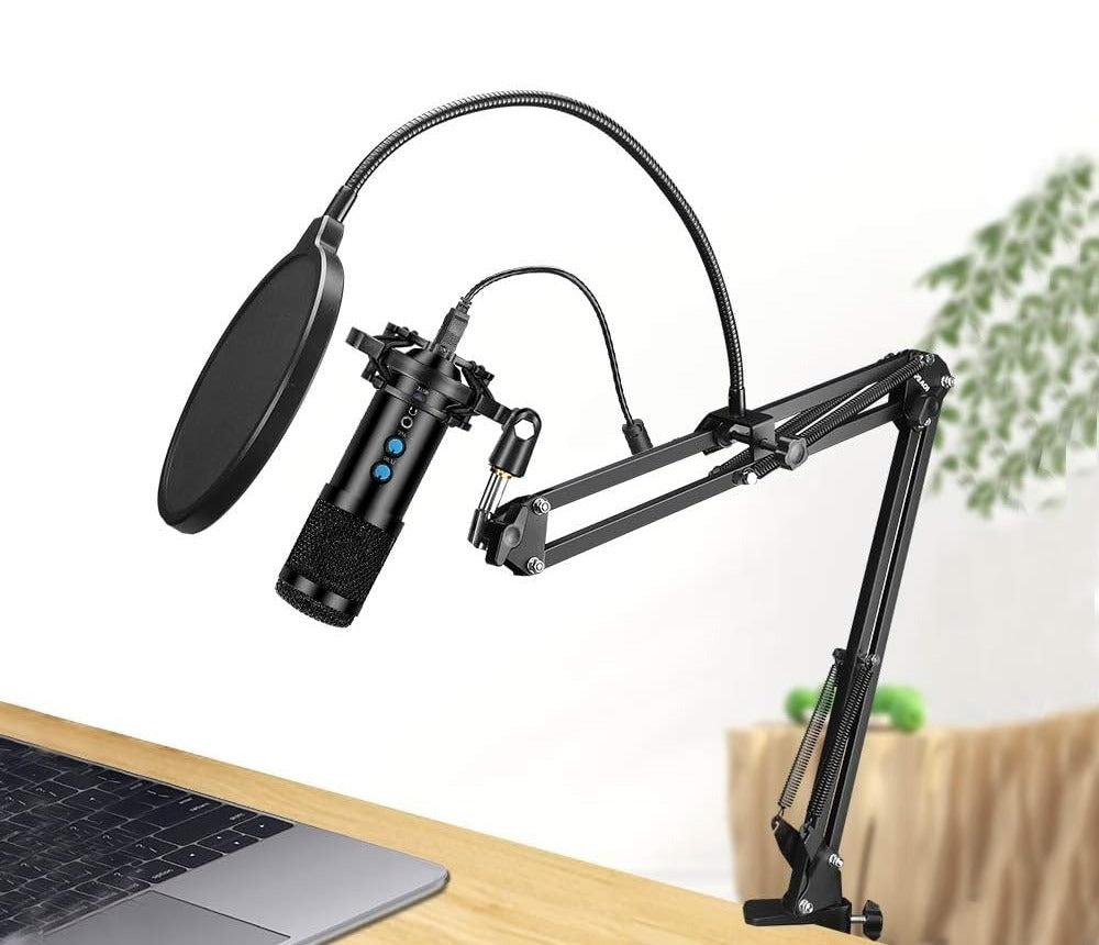 KIT MICRÓFONO USB CON CABLE Y SOPORTE BM-858TZ