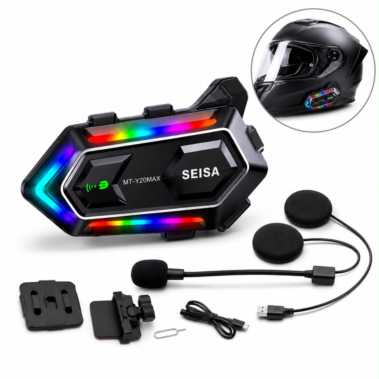 INTERCOMUNICADOR BLUETOOTH PARA CASCO MT-Y20MAX