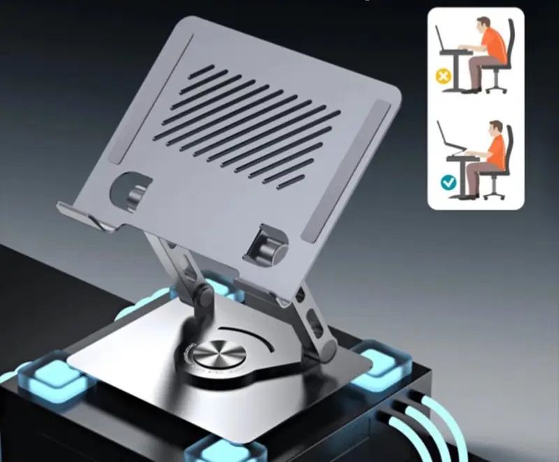 SOPORTE PLEGABLE DE METAL PARA CELULAR Y TABLET 360 MODELO HX-ZJ6118