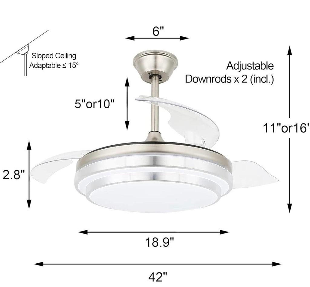 LÁMPARA DE TECHO INTELIGENTE CON VENTILADOR